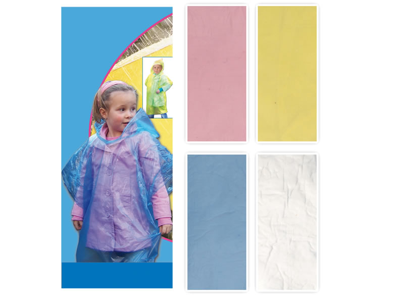 Notfall Regenponcho , Regenanzug für Kinder