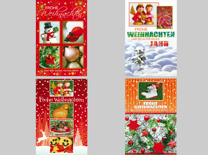 Weihnachts-Karte winterlich, 8 Designs